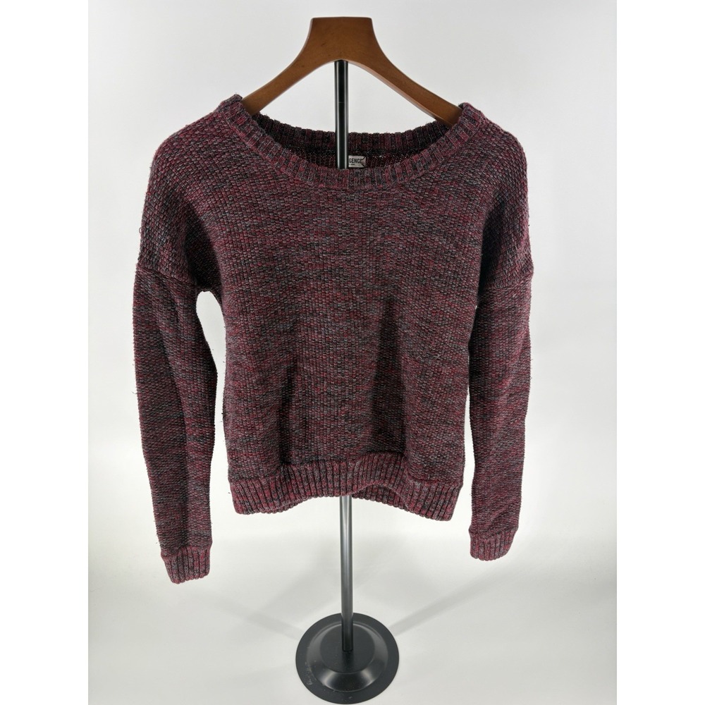 L'AGENCE Red Marled Merino Wool Knit Sweater Small
